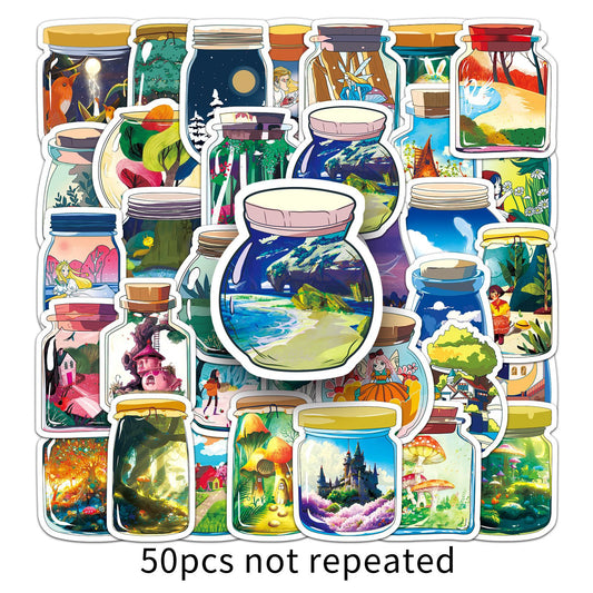 50 World in a Bottle Creative Stickers