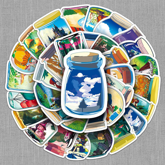 50 World in a Bottle Creative Stickers